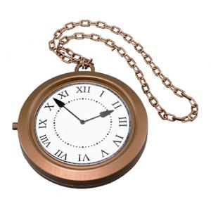 Verkleed zakhorloge/klok - 20 cm - brons - Steampunk/vintage thema accessoires