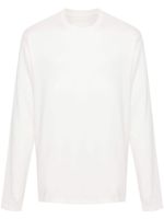 Jil Sander t-shirt en coton à manches longues - Blanc