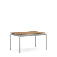 Kave Home Uitschuifbare Tuintafel 'Canyelles' 140/200 x 90cm, kleur Naturel/Lichtgrijs