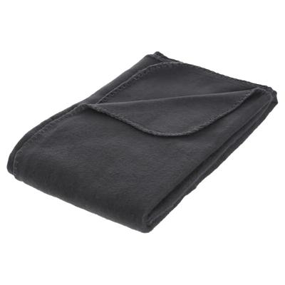 Polar Fleece deken of plaid - antraciet - 125 x 150 cm - polyester - Bankdeken - Fleece plaid