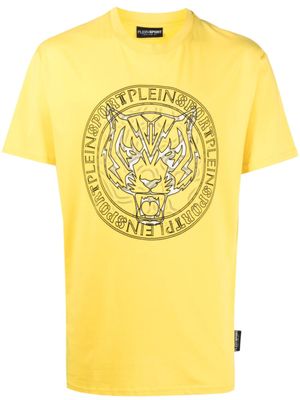 Plein Sport t-shirt à logo imprimé - Jaune