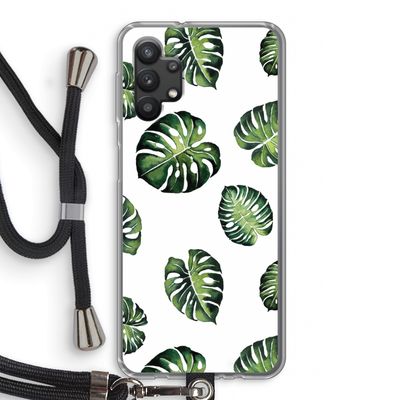 Tropische bladeren: Samsung Galaxy A32 5G Transparant Hoesje met koord