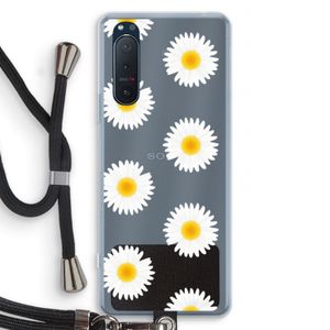 Margrietjes: Sony Xperia 5 II Transparant Hoesje met koord