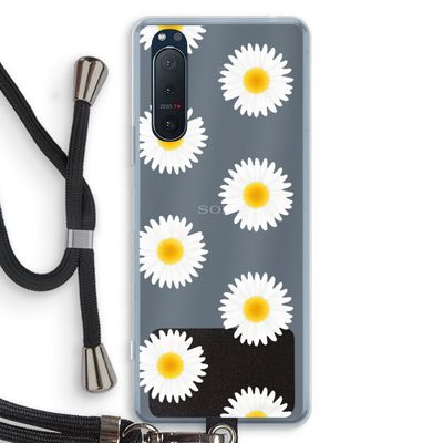 Margrietjes: Sony Xperia 5 II Transparant Hoesje met koord