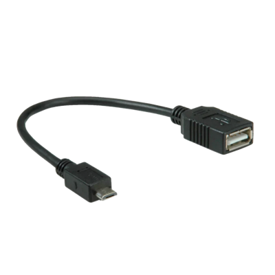 USB Micro B naar USB-A OTG adapter M/F