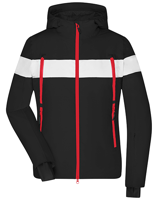 James & Nicholson JN1173 Ladies´ Wintersport Jacket - /Black/White/Light-Red - L