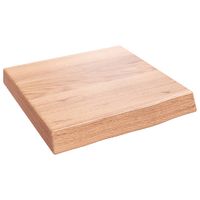 Wandschap 40x40x6 cm behandeld massief eikenhout lichtbruin