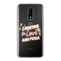 Pizza is the answer: OnePlus 7 Transparant Hoesje