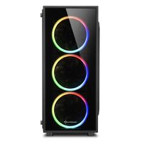 Sharkoon TG4 RGB tower behuizing 2x USB-A | Window - thumbnail