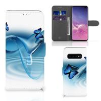 Samsung Galaxy S10 Plus | Telefoonhoesje | Met pasjeshouder | Vlinders
