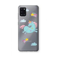 Vliegende eenhoorn: Samsung Galaxy A31 Transparant Hoesje