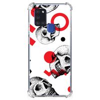 Extreme Case Samsung Galaxy A21s Skull Red