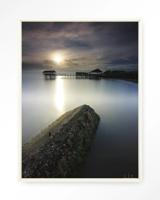 Urban Cotton Wandkleed 'Batu Lamunan' 80 x 110cm in Floating Frame - off white