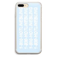 Hotline bling blue: iPhone 7 Plus Transparant Hoesje