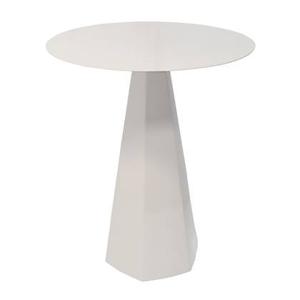 Giga Meubel - Bijzettafel Rond - Beige Metaal - 40x40x48cm - Sika