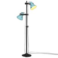 VidaXL Vloerlamp 25 w e27 25x25x90/140 cm verweerd blauw