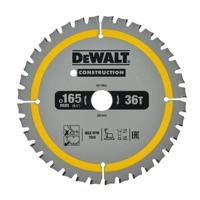 DeWALT Cirkelzaagblad voor Hout | Construction | Ø 165mm Asgat 20mm 36T - DT1950-QZ