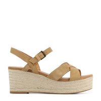 Toms Wilow Wedge suède sleehakken camel - thumbnail