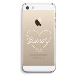 Friends heart pastel: iPhone 5 / 5S / SE Transparant Hoesje