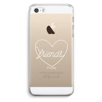 Friends heart pastel: iPhone 5 / 5S / SE Transparant Hoesje - thumbnail