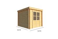 Tuinhuisje Blokhut Els 250 cm bij 250 cm diep Lessenaarsdak - Warentuin collection