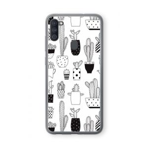 Cactusmotief: Samsung Galaxy A11 Transparant Hoesje