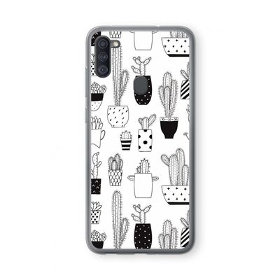 Cactusmotief: Samsung Galaxy A11 Transparant Hoesje
