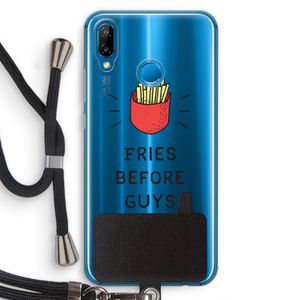 Fries before guys: Huawei P20 Lite Transparant Hoesje met koord