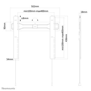 Neomounts LED-W400BLACK wandsteun voor flatscreen