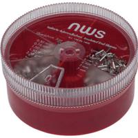 NWS 144-BS-1400 Assortiment adereindhulzen 0.5 mm², 0.75 mm², 1 mm², 1.5 mm², 2.5 mm² Ongeïsoleerd Zilver 1400 stuk(s)