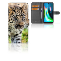 Motorola Moto G9 Play | E7 Plus Telefoonhoesje met Pasjes Baby Luipaard - thumbnail