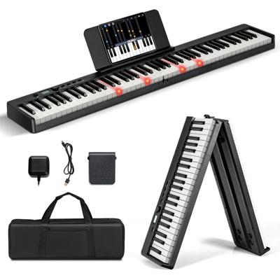 88 Toetsenbord Elektrische Piano Opvouwbaar Digitaal Toetsenbord Draagbaar (128 Ritmes 128 Tonen en 20 Demo's)