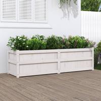 VidaXL Plantenbak 180x50x50 cm massief grenenhout wit VidaXL Plantenbak 180x50x50 cm massief grenenhout wit