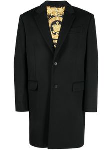 Versace manteau Barocco à simple boutonnage - Noir