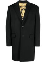 Versace manteau Barocco à simple boutonnage - Noir