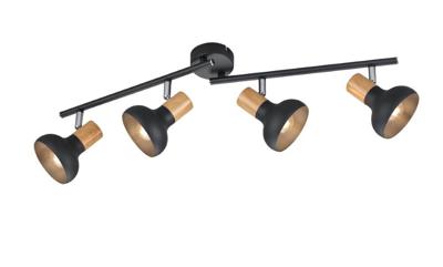 Trio PlafondlampLatika 4-lichts zwart - R81524032