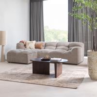 WOOOD Loungebank 'Tibas' Links, Geweven stof, kleur Zand