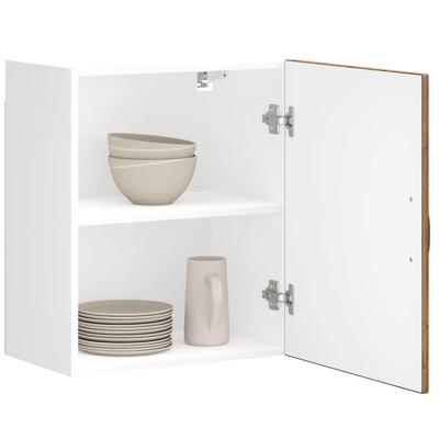 Keukenwandkast Lucca bewerkt hout oud houtkleurig
