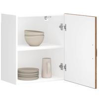 Keukenwandkast Lucca bewerkt hout oud houtkleurig
