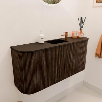 Toiletmeubel Mondiaz Joya | 93.2 cm | Meubelkleur Walnut | Faye wastafel Urban Midden | 1 kraangat Toiletmeubel Mondiaz Joya | 93.2 cm | Meubelkleur Walnut | Faye wastafel Urban Midden | 1 kraangat