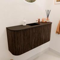 Toiletmeubel Mondiaz Joya | 93.2 cm | Meubelkleur Walnut | Faye wastafel Urban Midden | 1 kraangat Toiletmeubel Mondiaz Joya | 93.2 cm | Meubelkleur Walnut | Faye wastafel Urban Midden | 1 kraangat