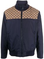 Gucci veste zippée en toile GG - Bleu