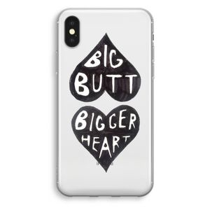 Big butt bigger heart: iPhone X Transparant Hoesje