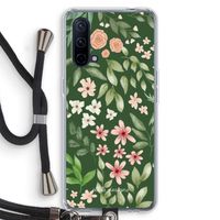 Botanical green sweet flower heaven: OnePlus Nord CE 5G Transparant Hoesje met koord