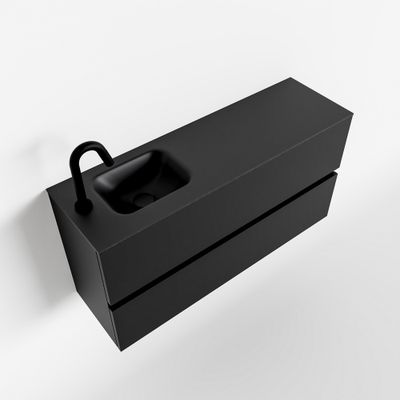 Toiletmeubel Mondiaz Ada | 100 cm | Meubelkleur Urban | Lex wastafel Urban Links | 1 kraangat