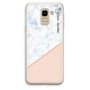 Marmer in stijl: Samsung Galaxy J6 (2018) Transparant Hoesje