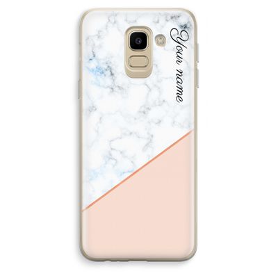 Marmer in stijl: Samsung Galaxy J6 (2018) Transparant Hoesje