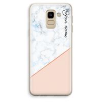 Marmer in stijl: Samsung Galaxy J6 (2018) Transparant Hoesje