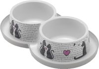 Moderna plastic eetbak Trendy Dinner dubbel Cats in Love - Gebr. de Boon