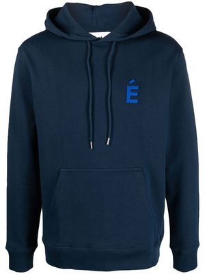 Études Studio hoodie en coton biologique à patch logo - Bleu